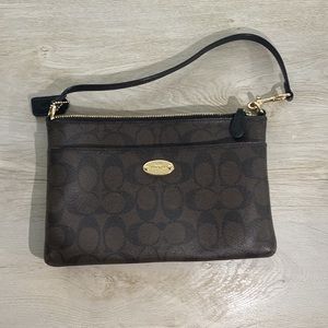 2 compartment extra large Coach wristlet